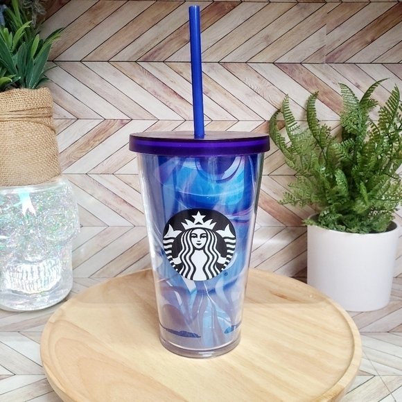 Starbucks Accessories - Starbucks Blue Haze Smoke Marble Mirage Grande Tumbler